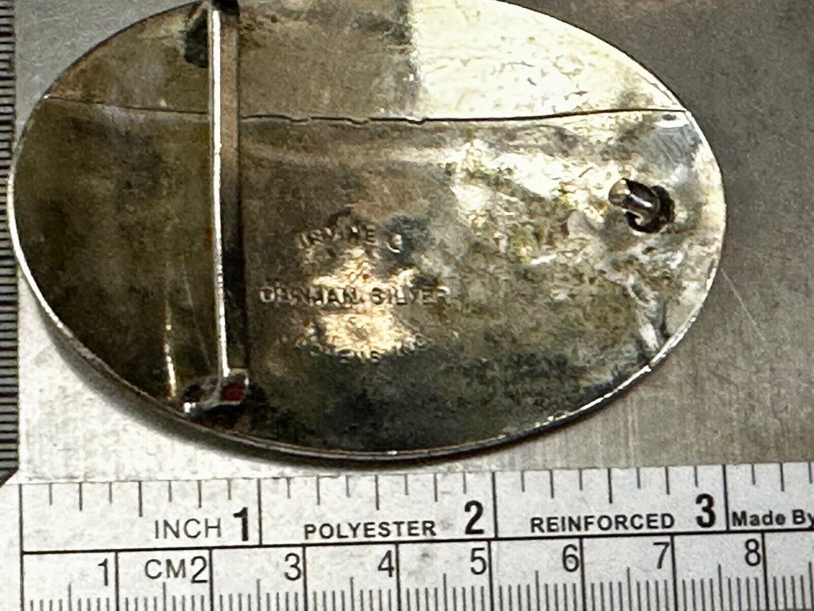Two Horse Riding Cowboy's German Silver Belt Buckle by Comstock Silversmiths
