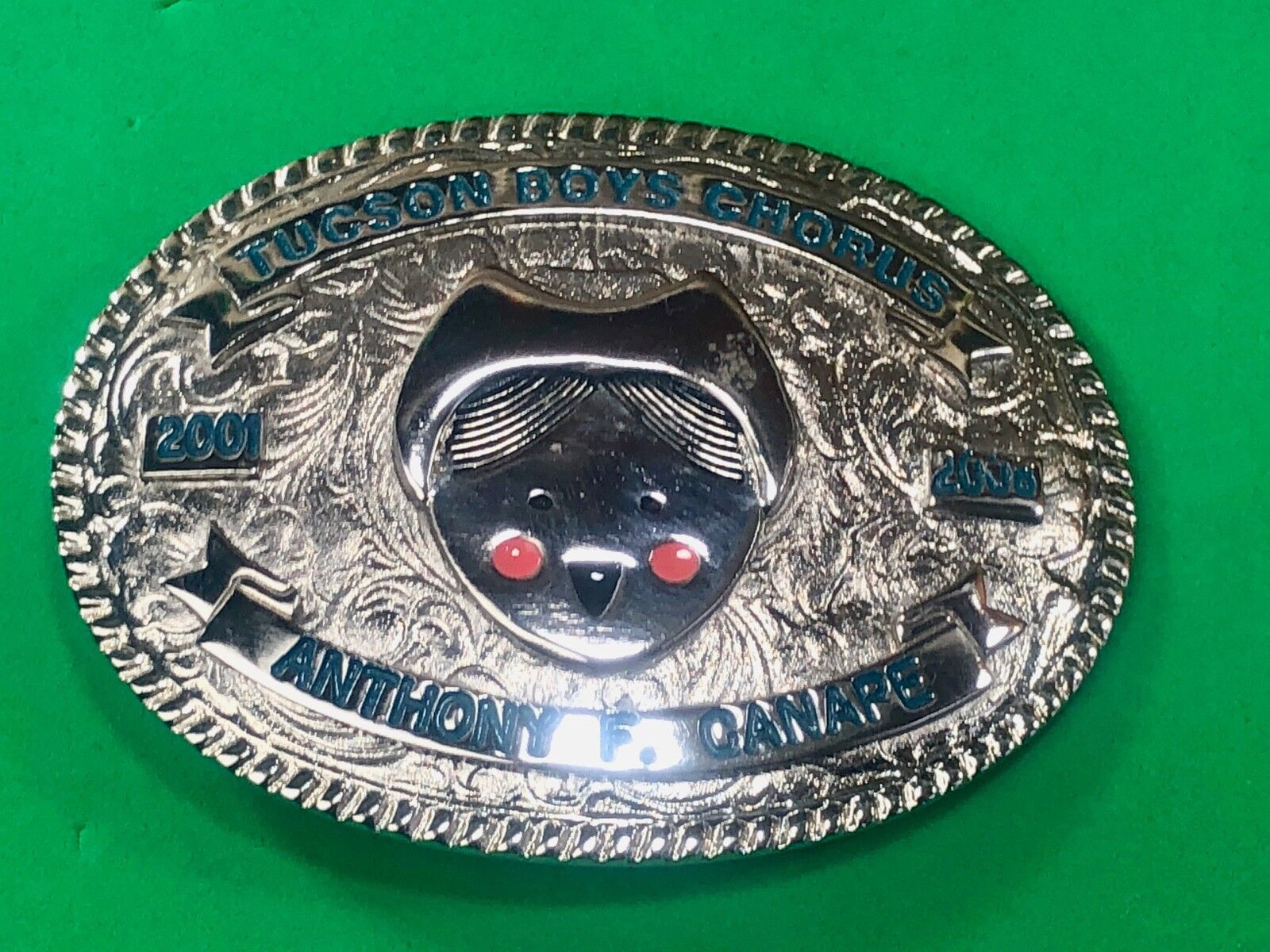 Award type Tucson Boys Chorus belt buckle Arizona AZ by Creative Casting / Texas