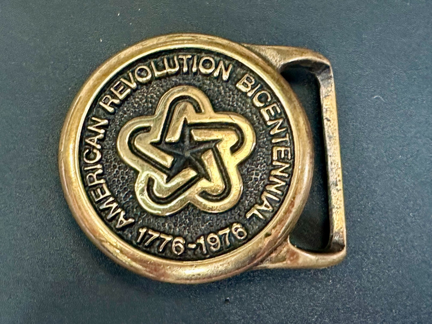American Bicentennial Revolution Tough Taylor Music Solid Brass Belt Buckle