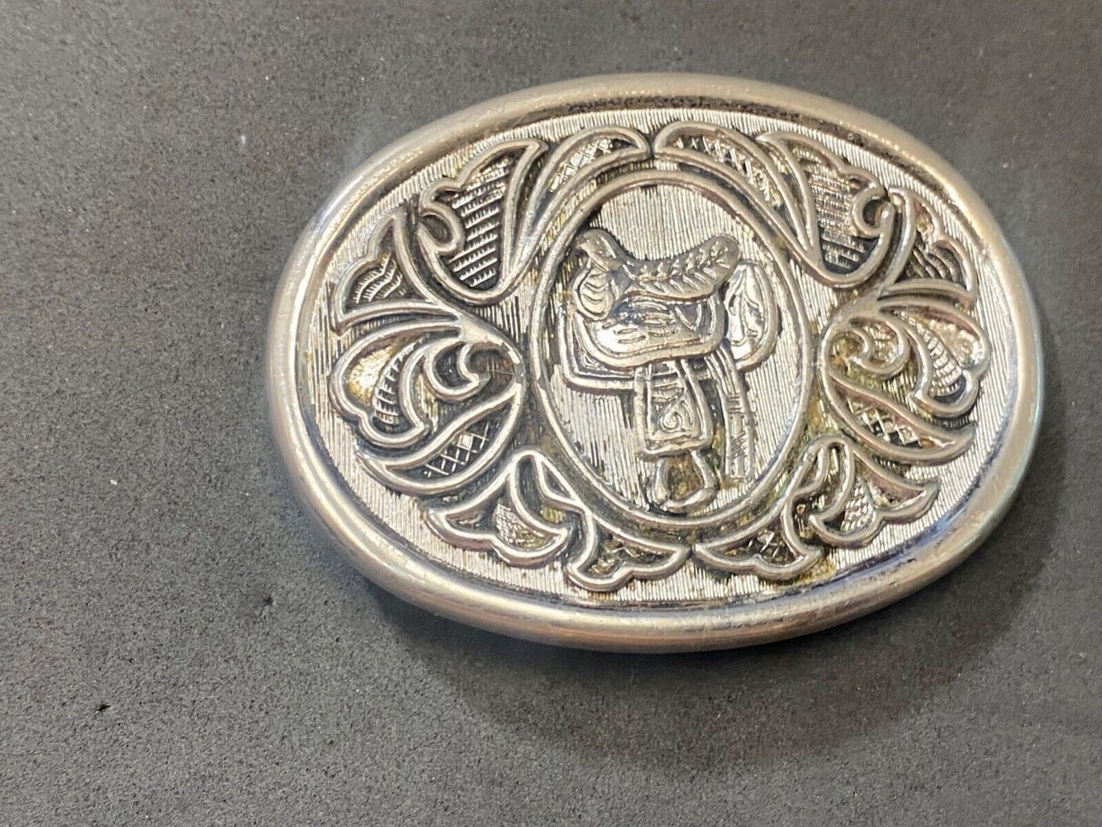 Avon Western Cowboys horse Saddle Vintage Belt Buckle - up to 1 1/2" belt