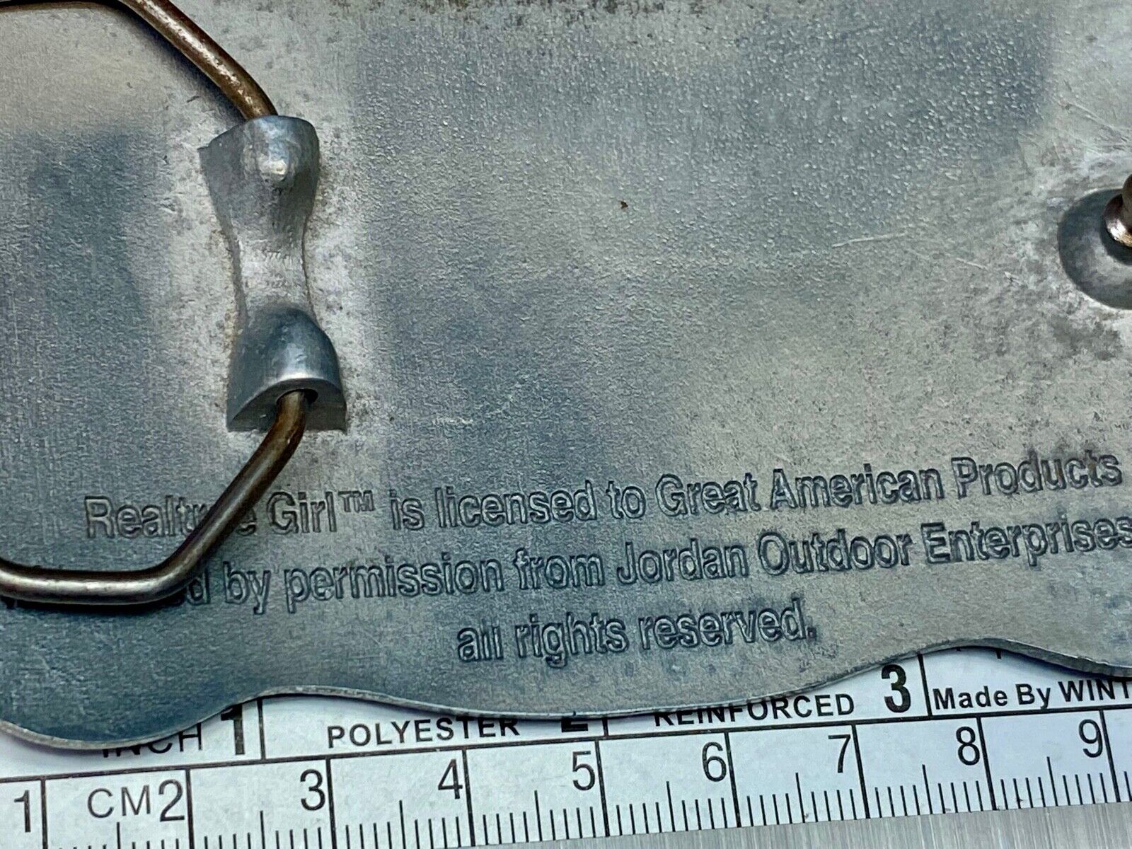 Authentic Realtree Girl Girlie Western Cowgirl Pink Lettering Ornate Belt Buckle