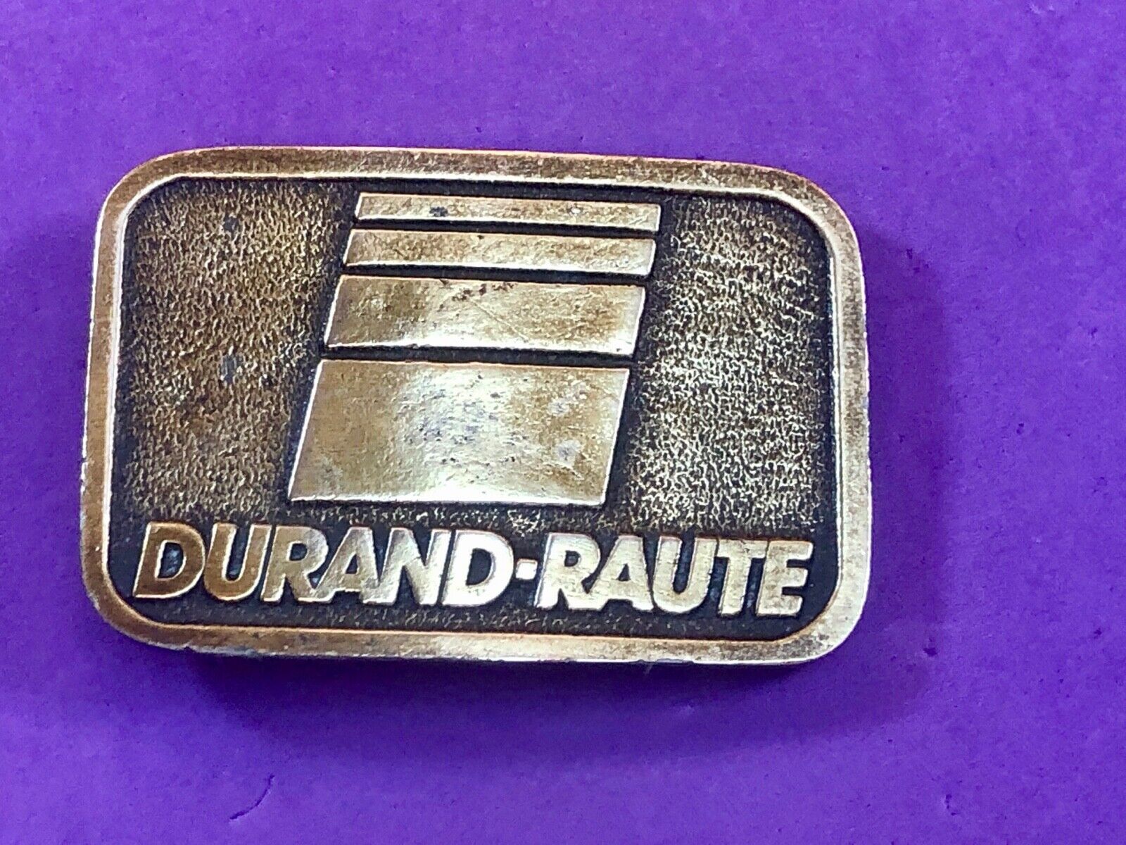 Vintage Durand - Raute Milling Machinery belt buckle by Adaisy 
