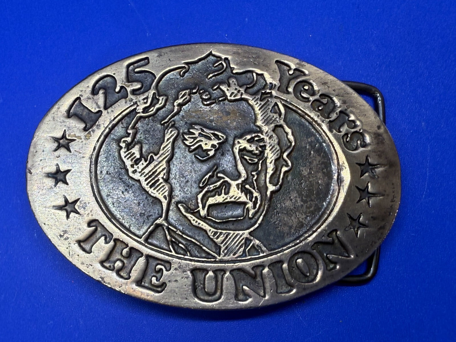 The Union American Civil War 125 Years Grant Clemens Twain Cal Metal Belt Buckle