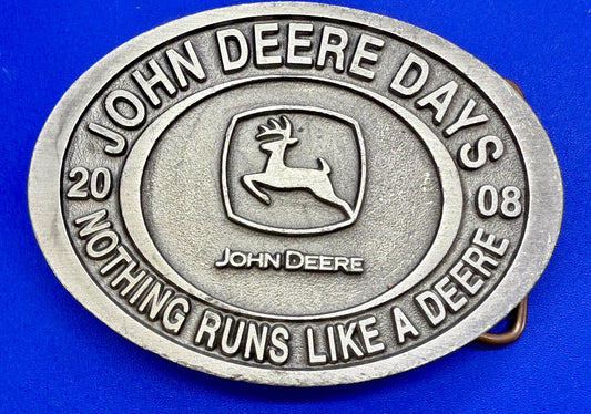 Vintage John Deere Days 2008 Nothing Runs like A Deere Farming Belt Buckle