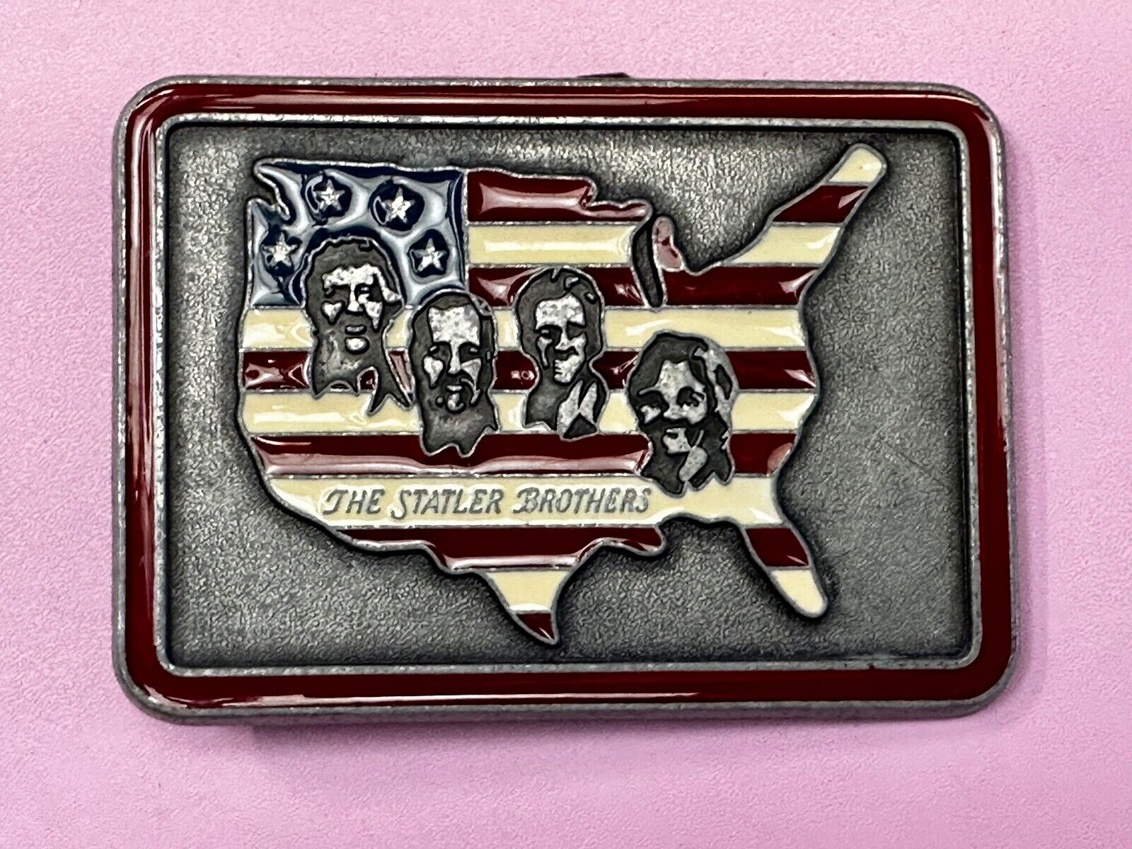 The Statler Brothers Band Country Music Band Record Promo Music Belt Buckle