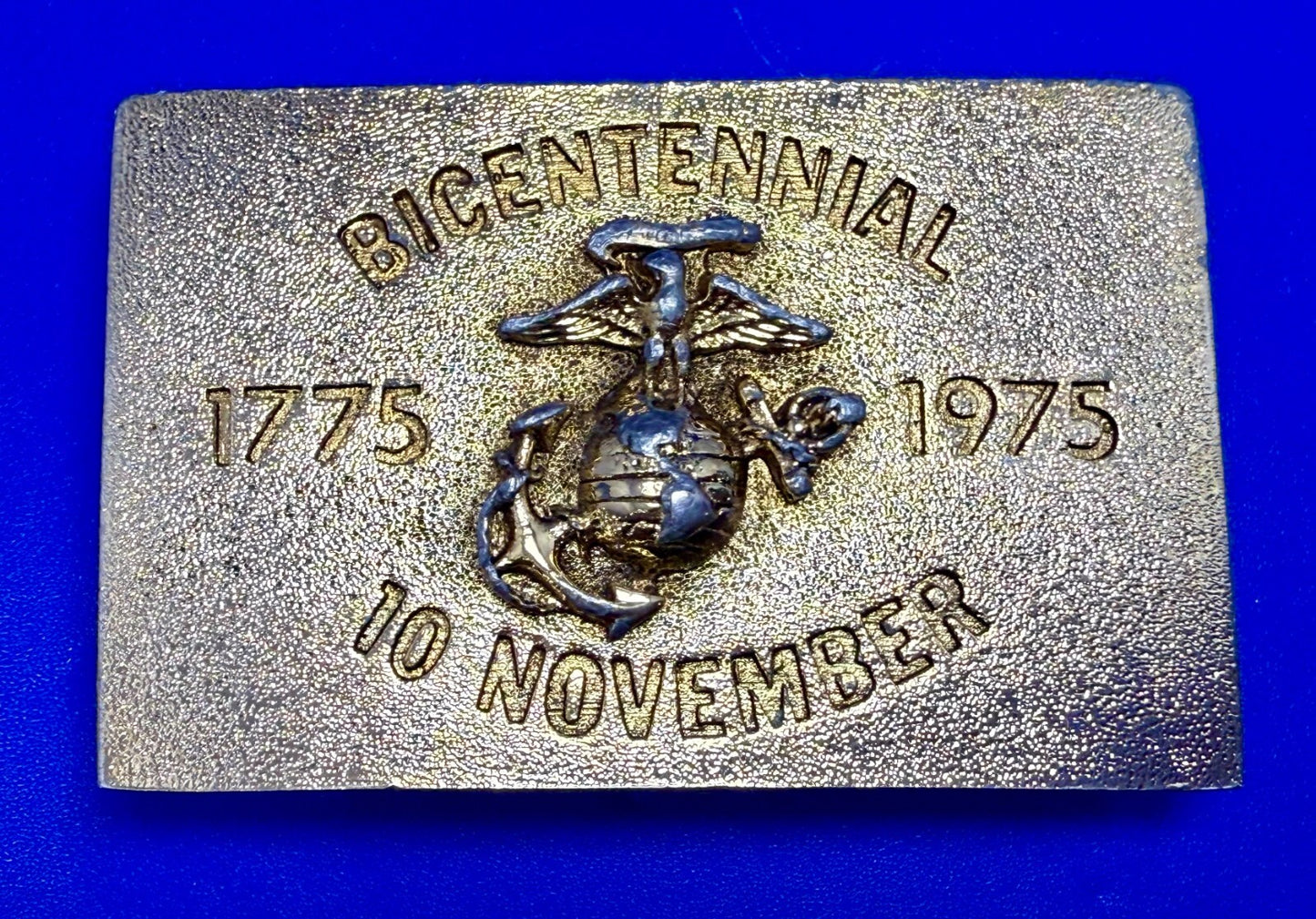 US Marine Corps Bicentennial 1775-1975 November 10 Commemorative Belt Buckle