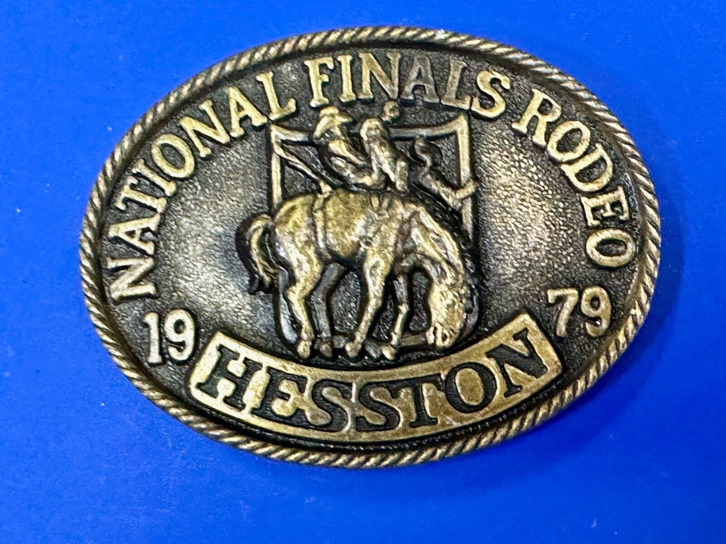 1979 Hesston National Finals Rodeo NFR Limited Edition Collectors Belt Buckle