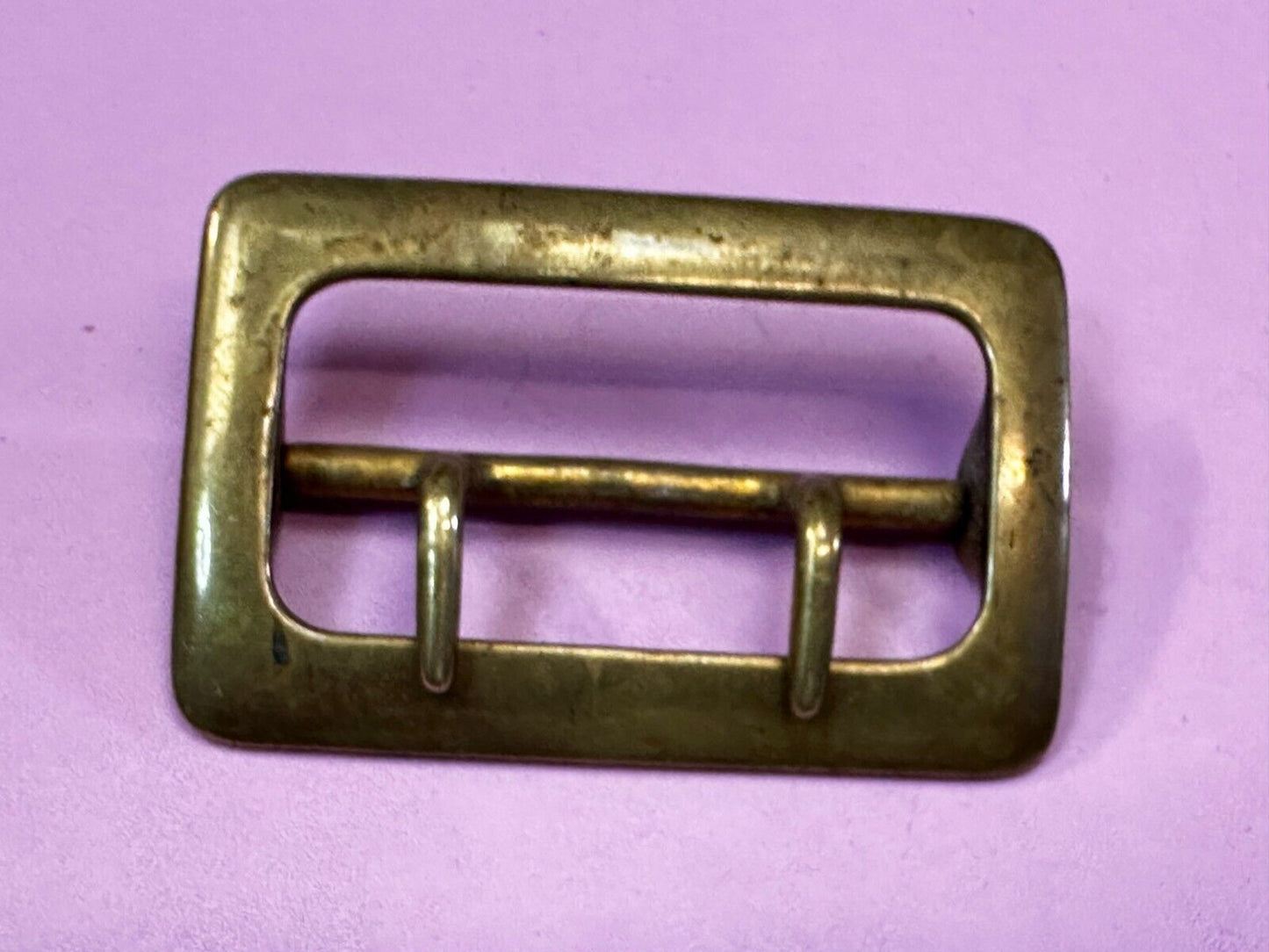Antique Double Prong Center Bar Gold Tone Hippy Vibe Replacement Belt Buckle