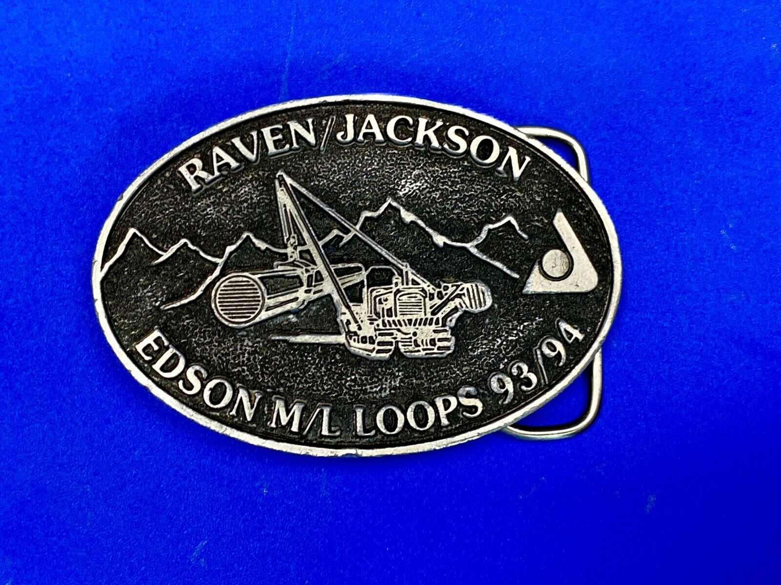 Vintage 90'S  Tree Logging Heavy Machinery Raven Jackson Edison M/L Loops