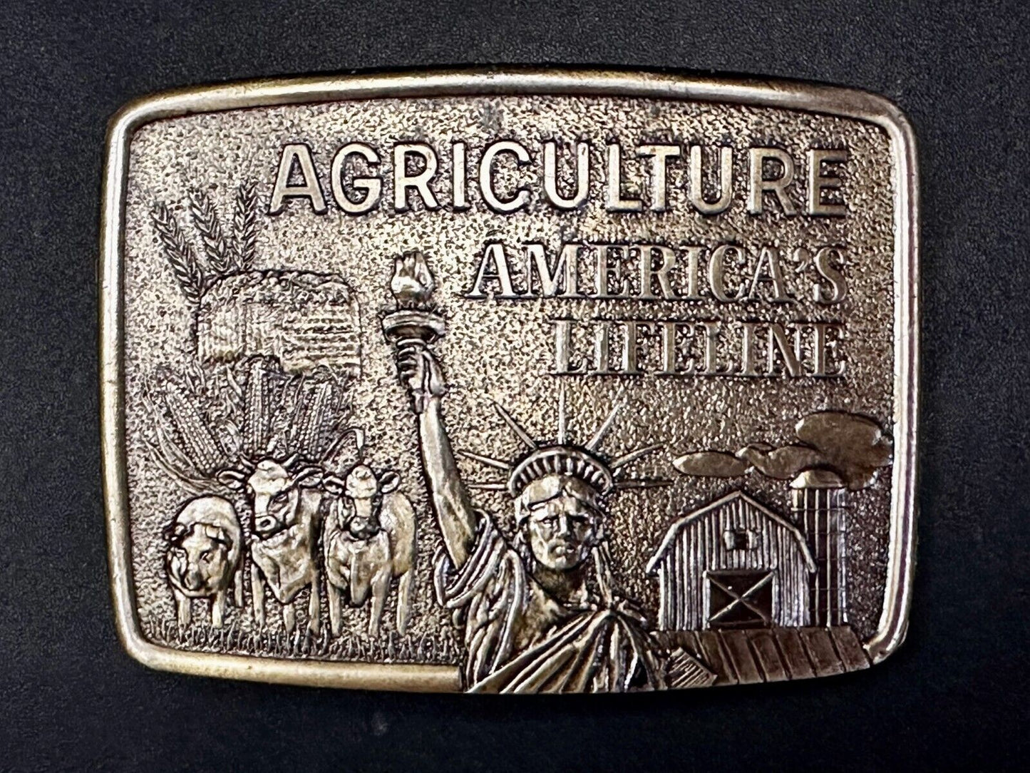 Agriculture America's Lifeline Farming - Statue of Liberty Limited Belt Buckle