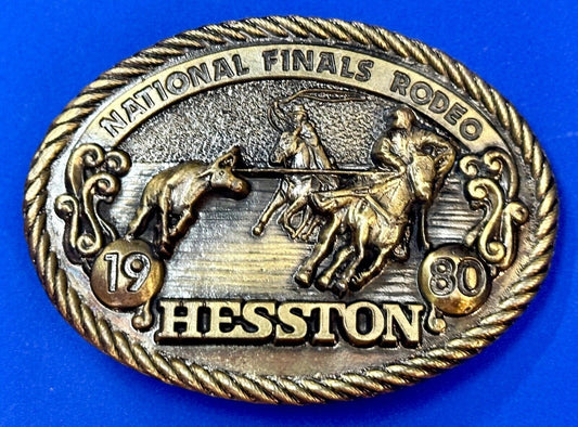 1980 Hesston National Finals Rodeo NFR Limited Edition Collectors Belt Buckle