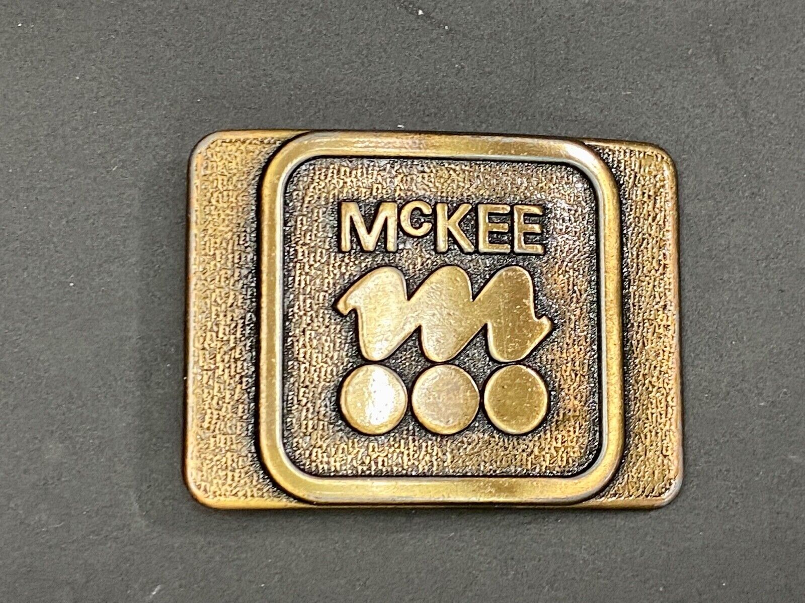 Vintage  Mckee Bakery Company Logo? Promotional Belt Buckle 
