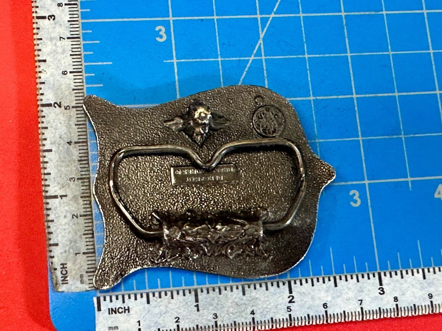 Vintage 1980 USA Olympic Teams Badge Shaped Bergamot belt buckle