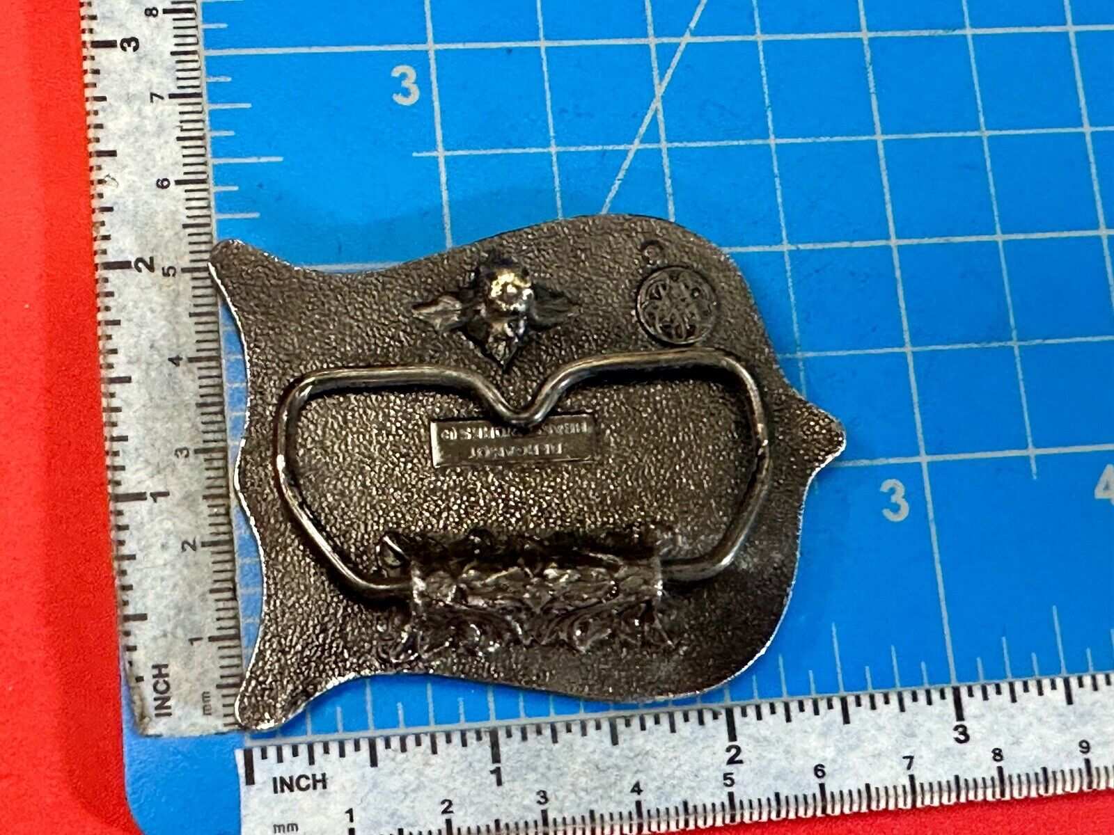 Vintage 1980 USA Olympic Teams Badge Shaped Bergamot belt buckle