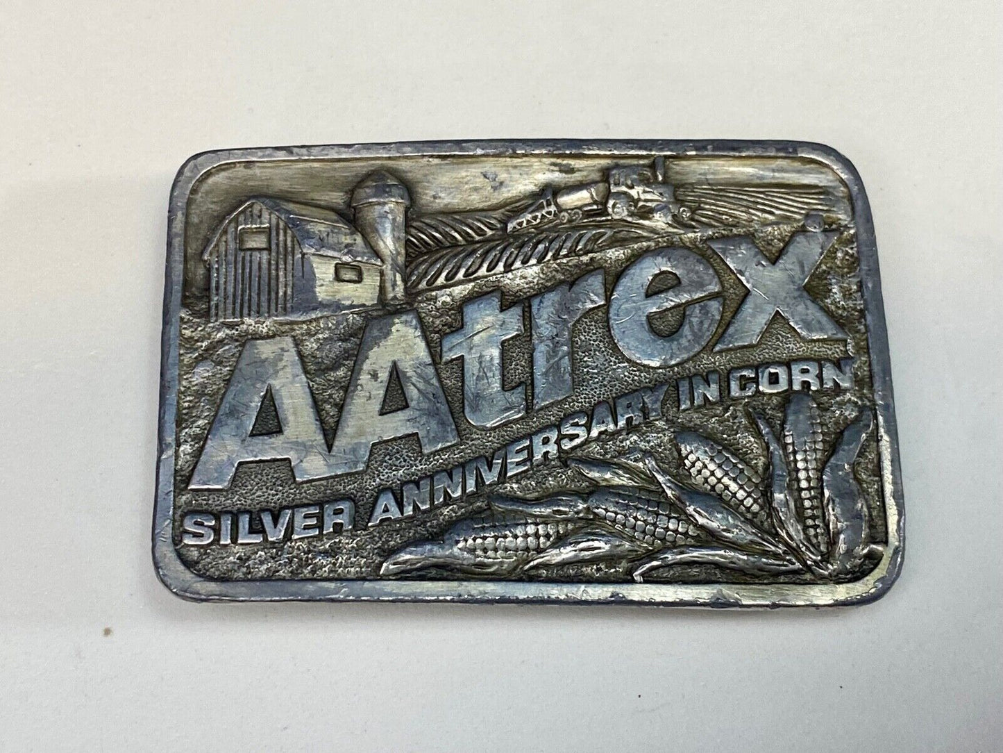 Aatrex Farming Herbicide Company Silver Anniversary In Corn Belt Buckle 