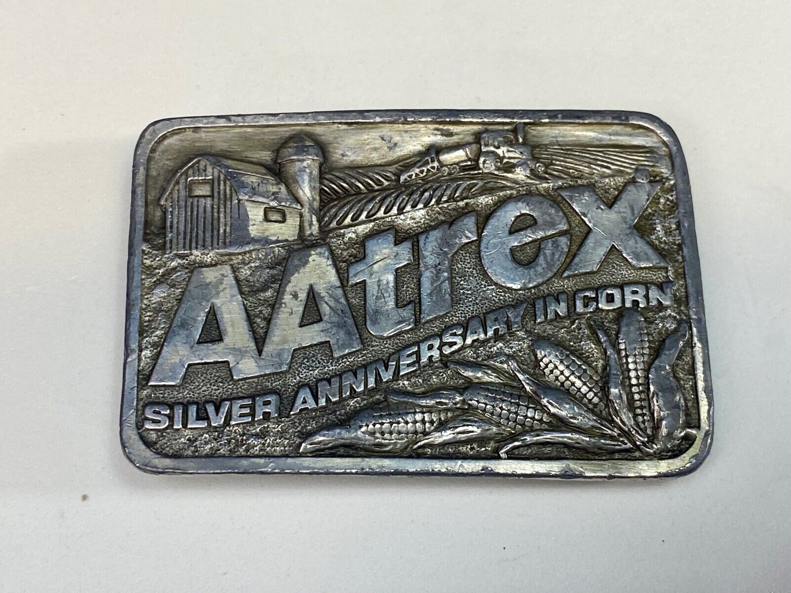 Aatrex Farming Herbicide Company Silver Anniversary In Corn Belt Buckle 