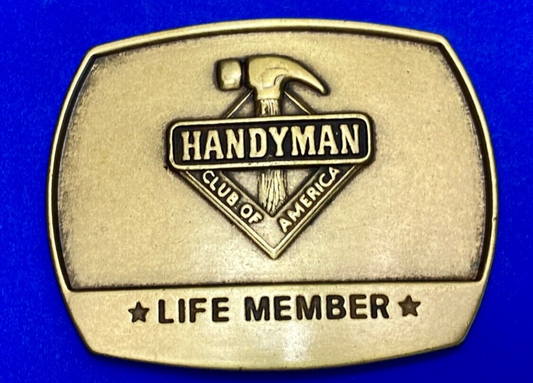 vintage Hammer Ruler Tools  - handyman club of America life member belt buckle