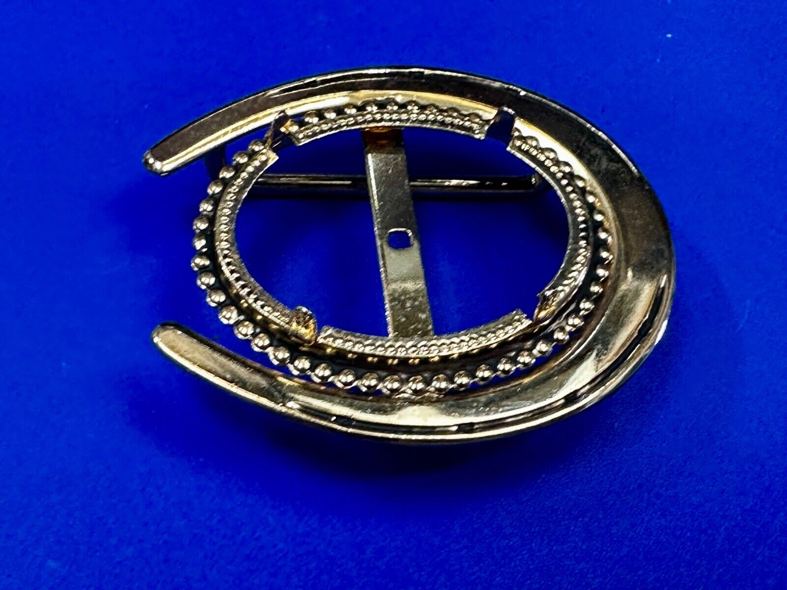 30 x 40 mm Gold Color Horseshoe Belt Buckle To Mount Your Cabochon Gem Stone