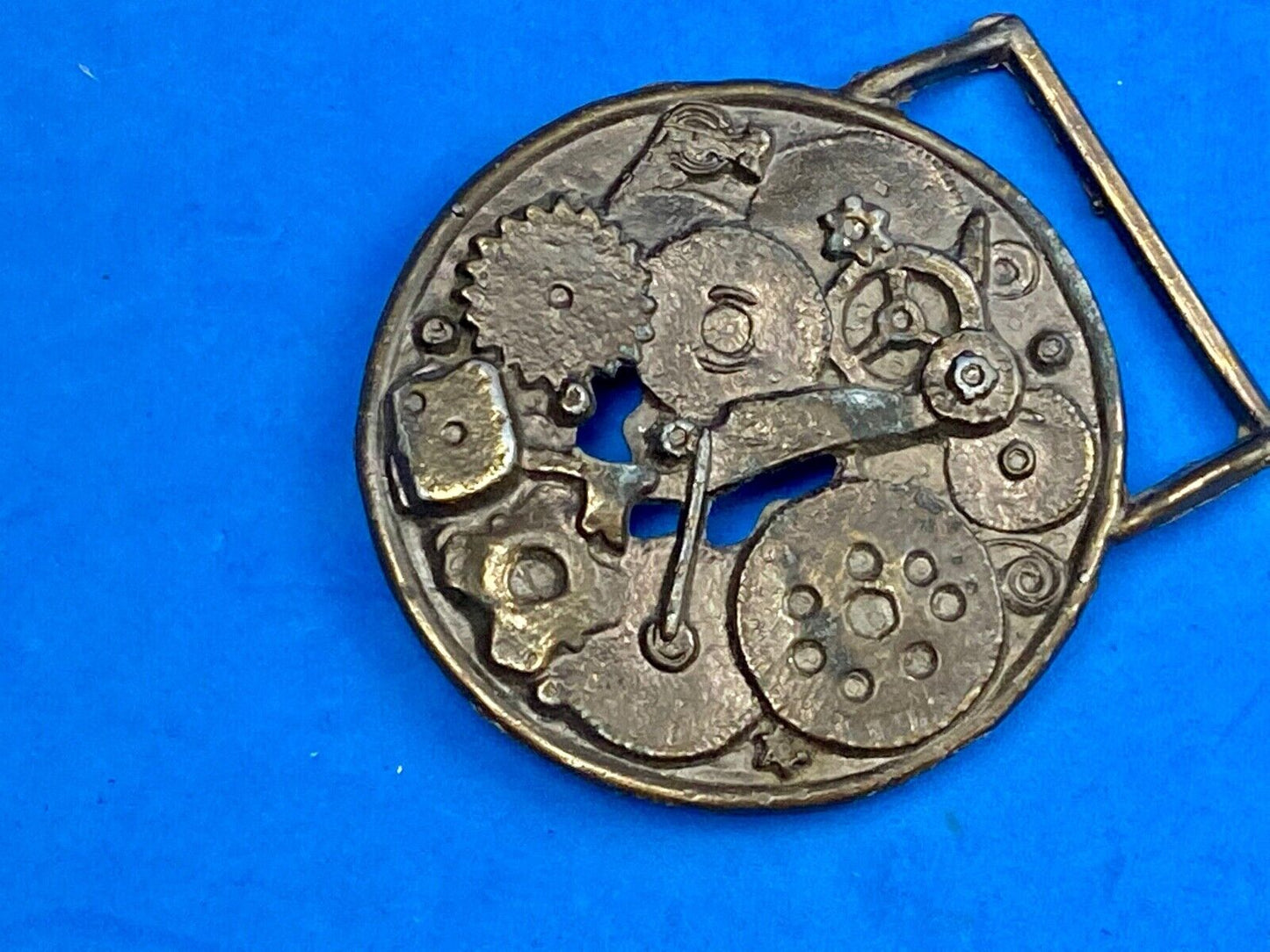 American Watch Clock Pocket Gears Cogs Springs Belt Buckle By Accurate 