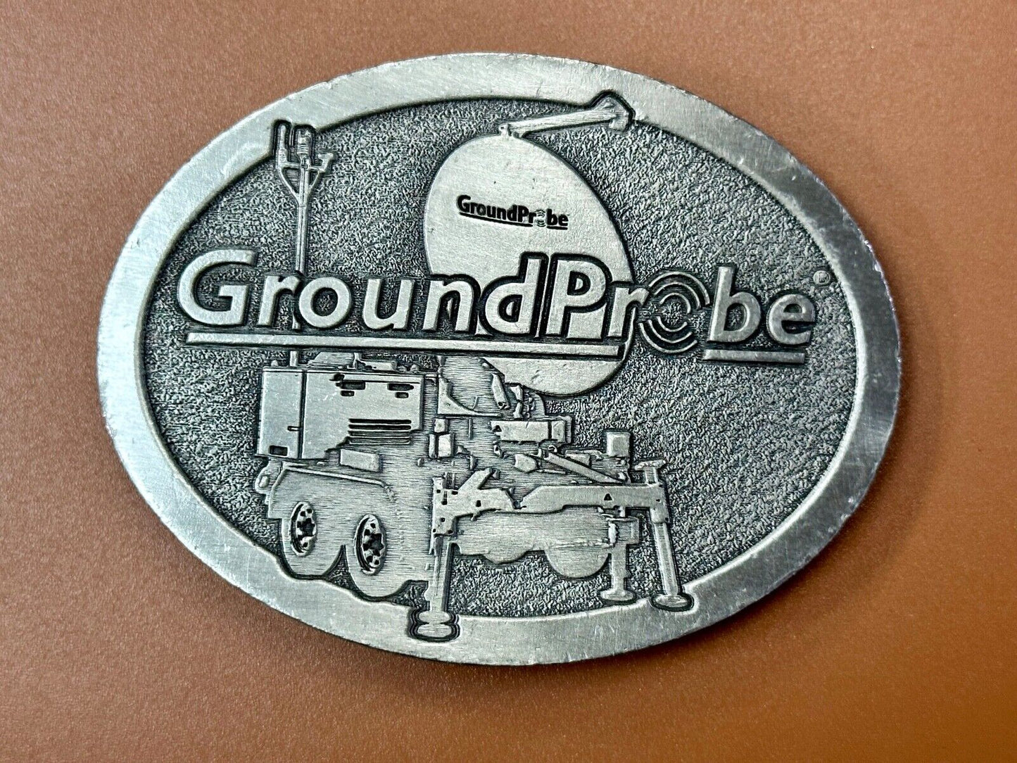 vintage Ground probe Company promo Advertising belt buckle