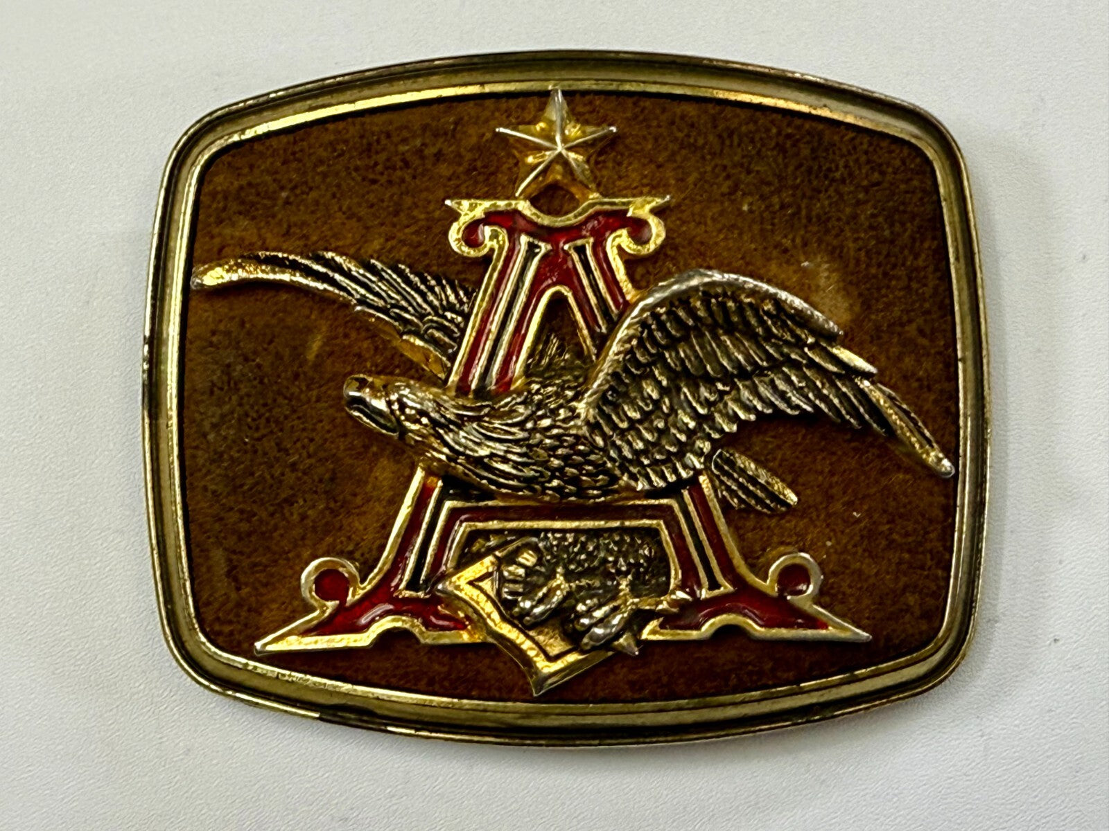 Anheuser Busch Beer Logo Promotional Vintage 1979 Raintree Belt Buckle