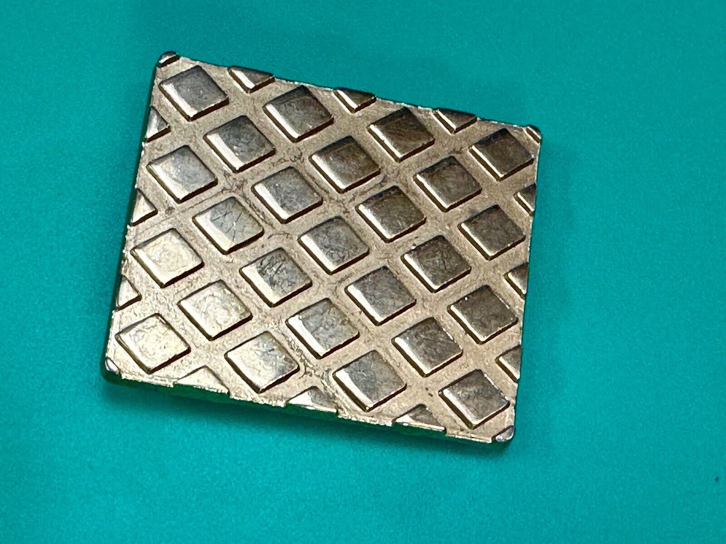 Vintage gold tone weave pattern formal replacement dress belt buckle