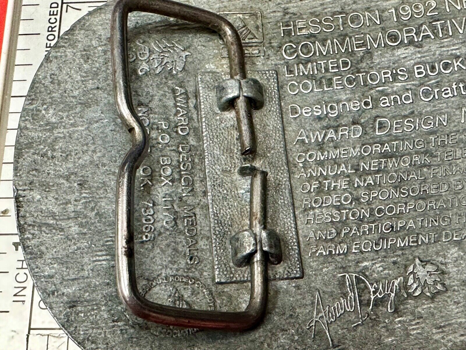 1992 Award Design Medals NFR National Finals Rodeo belt buckle