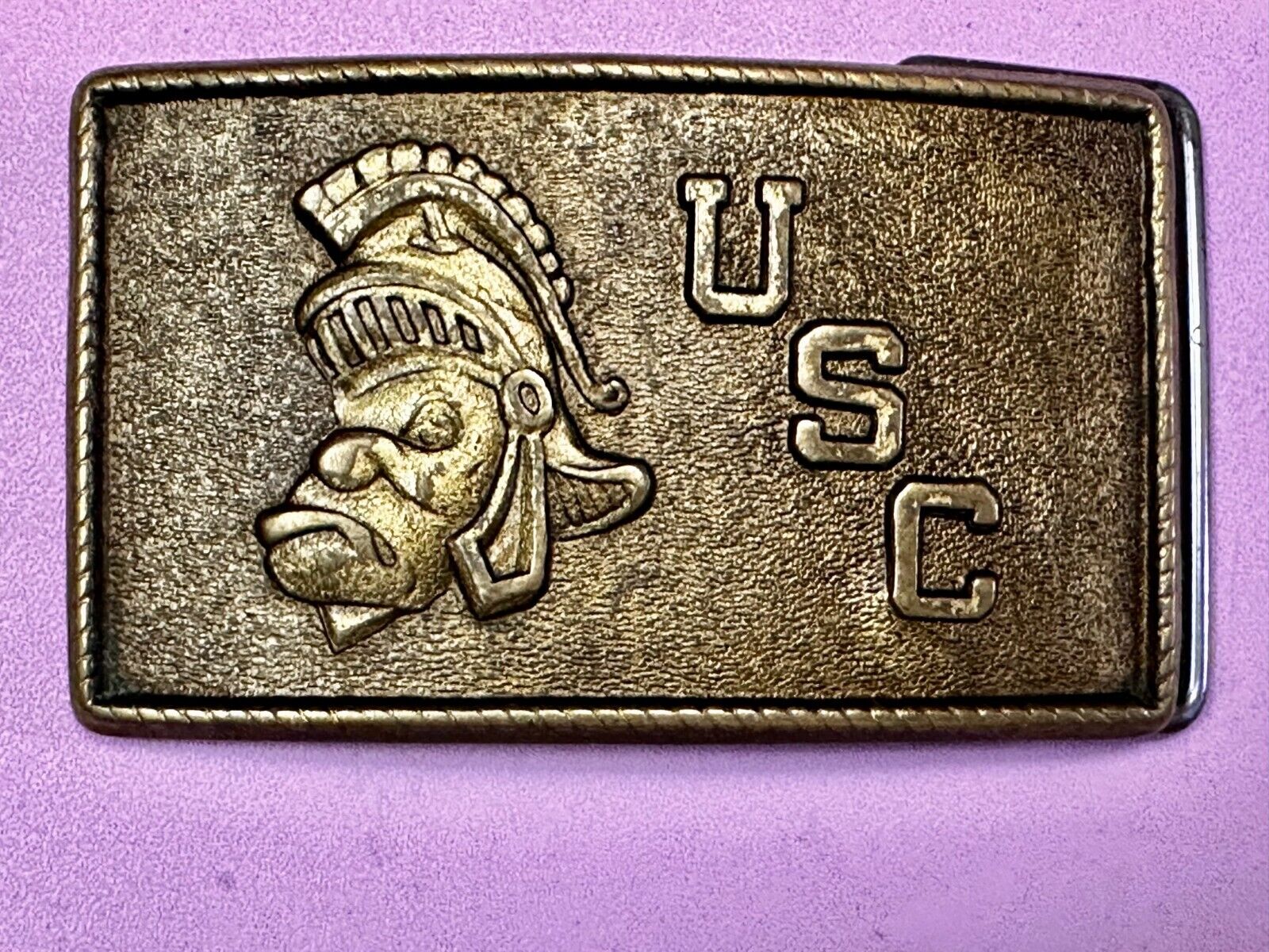 USC University Of Southern California Trojans Football Sports VTG Belt Buckle