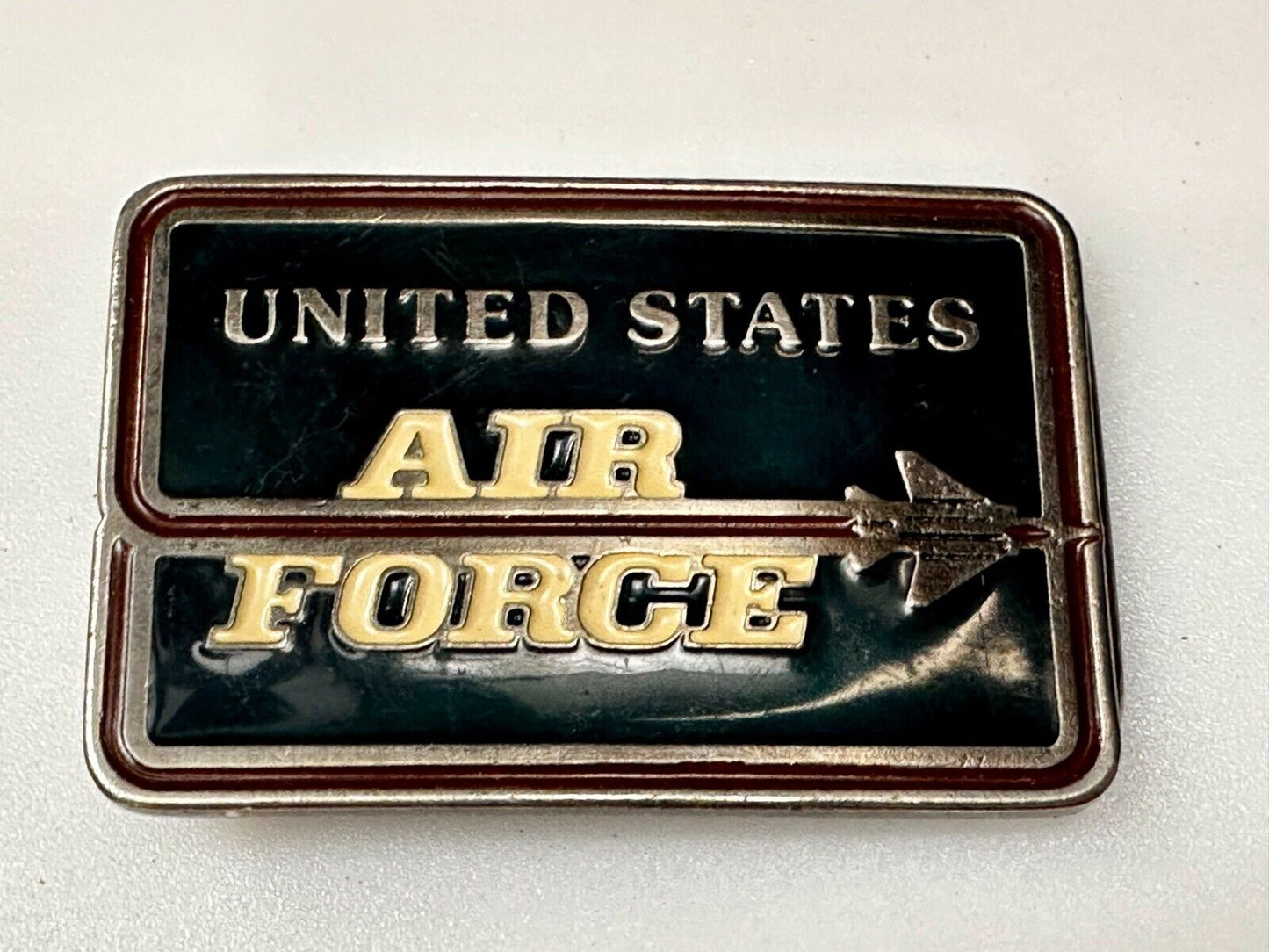 USAF United States Air Force Fighter Jet Plane logo Vintage numbered Belt Buckle