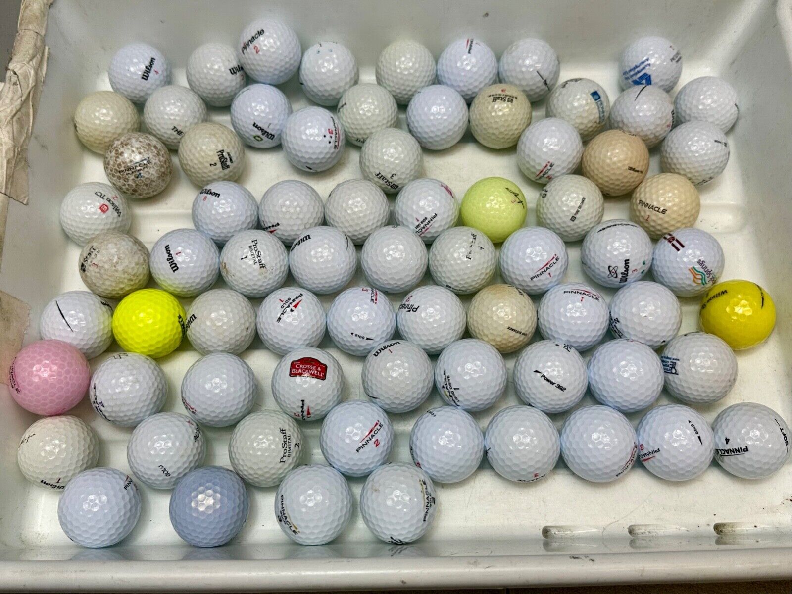 73 pc Used Golf Ball Lot. - Mostly Wilson Pinnacle
