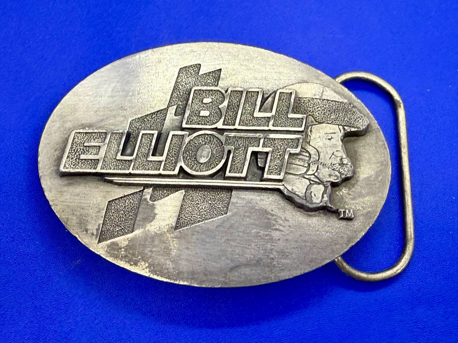 Bill Elliott NASCAR Car Racing Racer Driver Vintage 1991 Licensed  Belt Buckle