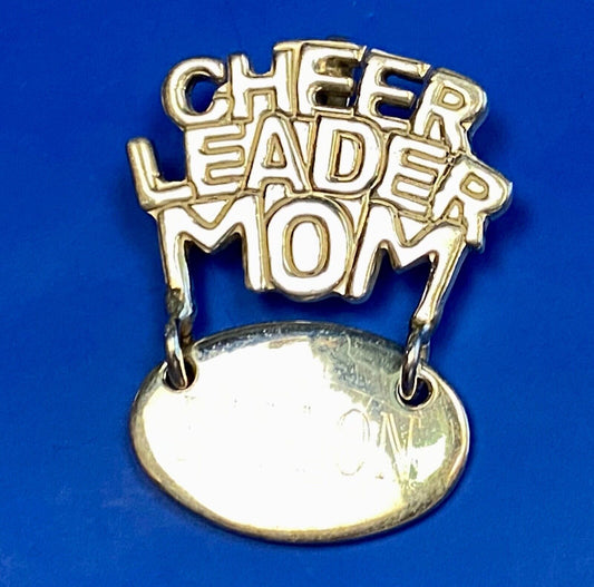 Vintage Cheerleader Mom Sterling Silver 925 Proud Football Mamma! Brooch Pin