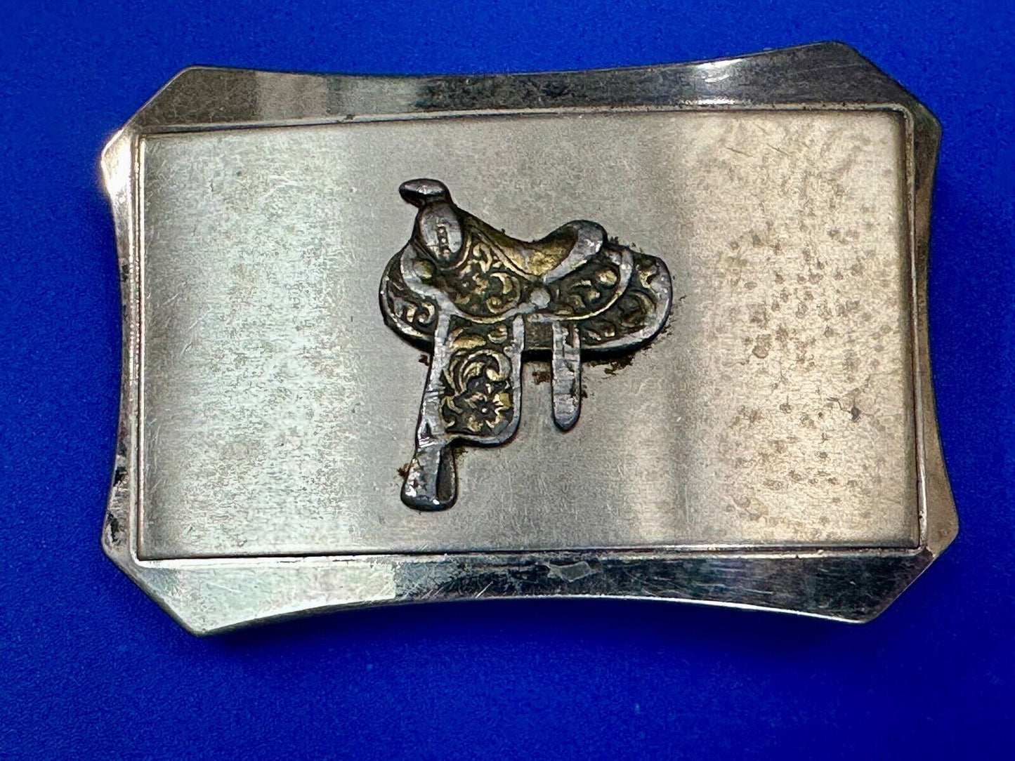 Vintage horse saddle - used Belt Buckle