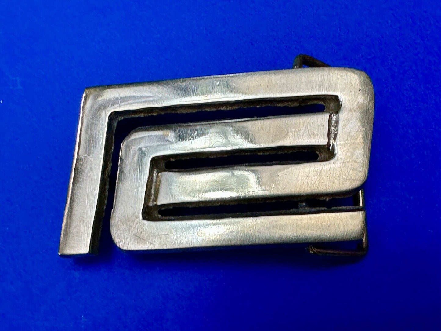 Abstract Design R Company Emblem? Vintage  Solid Brass Belt Buckle