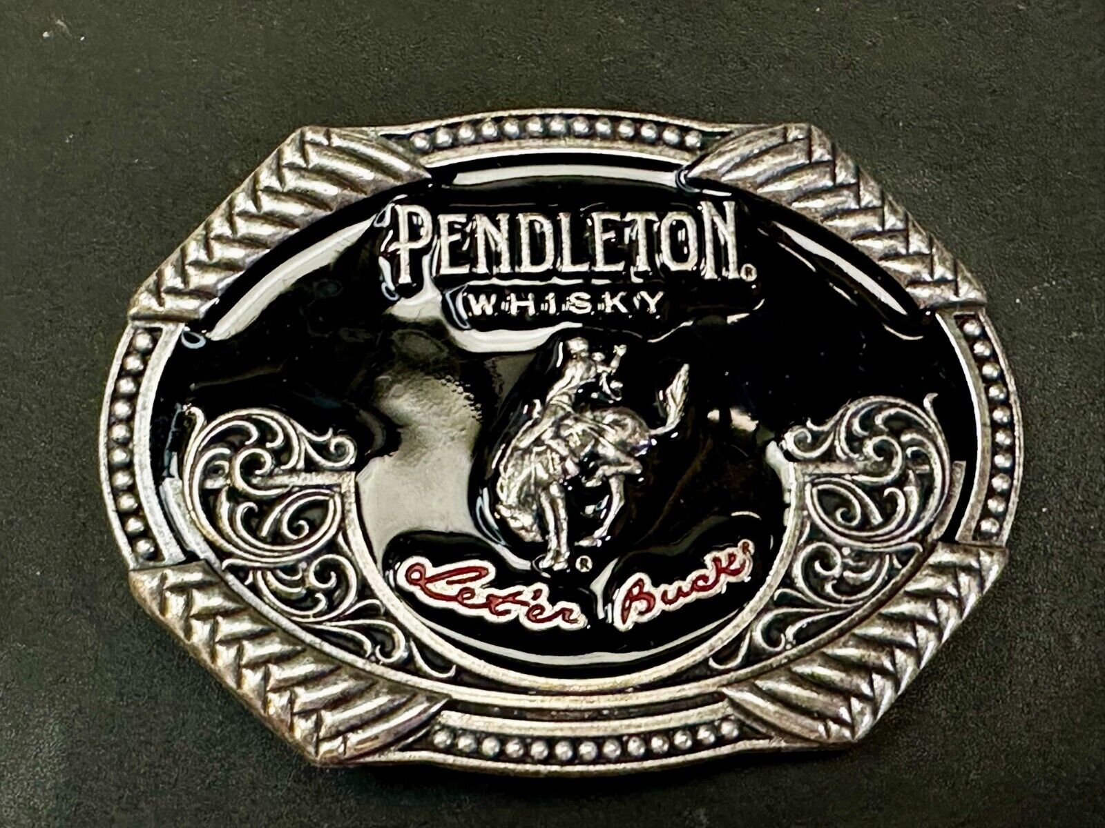 2020 Pendleton Whiskey Let'er Buck Rodeo Cowboy Montana Silversmiths Belt Buckle