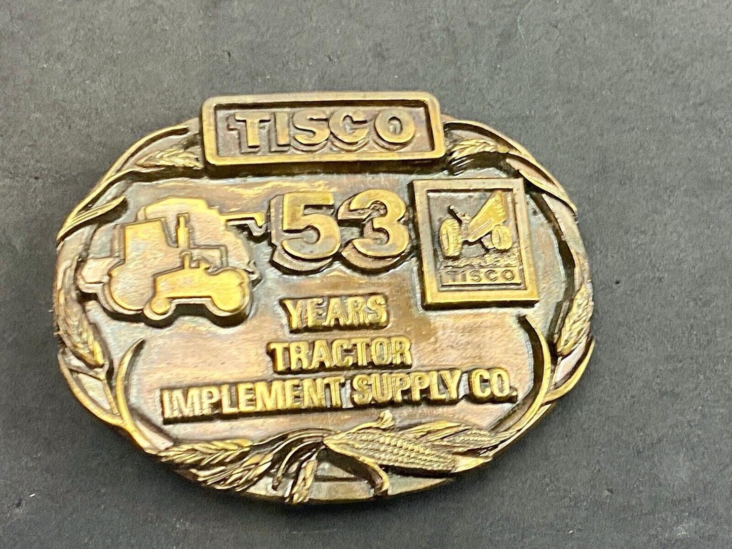53  years Tisco Tractor Implement Supply Siskiyou Farming  Belt Buckle series 5