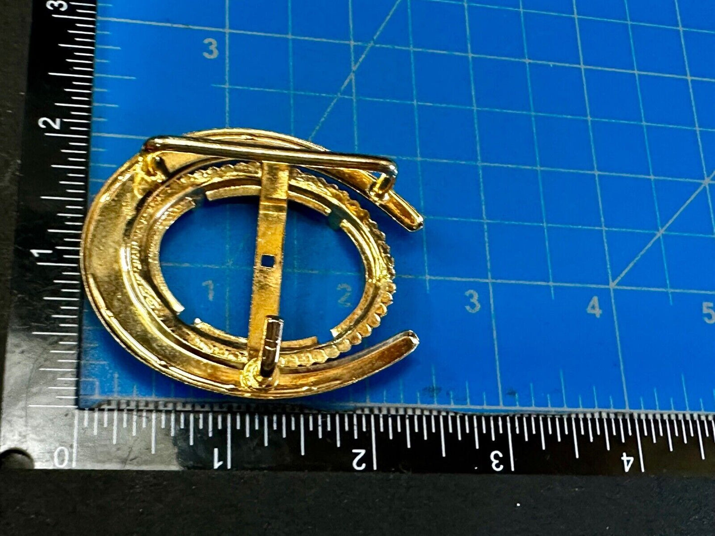 30 x 40 mm Gold Color Horseshoe Belt Buckle To Mount Your Cabochon Gem Stone