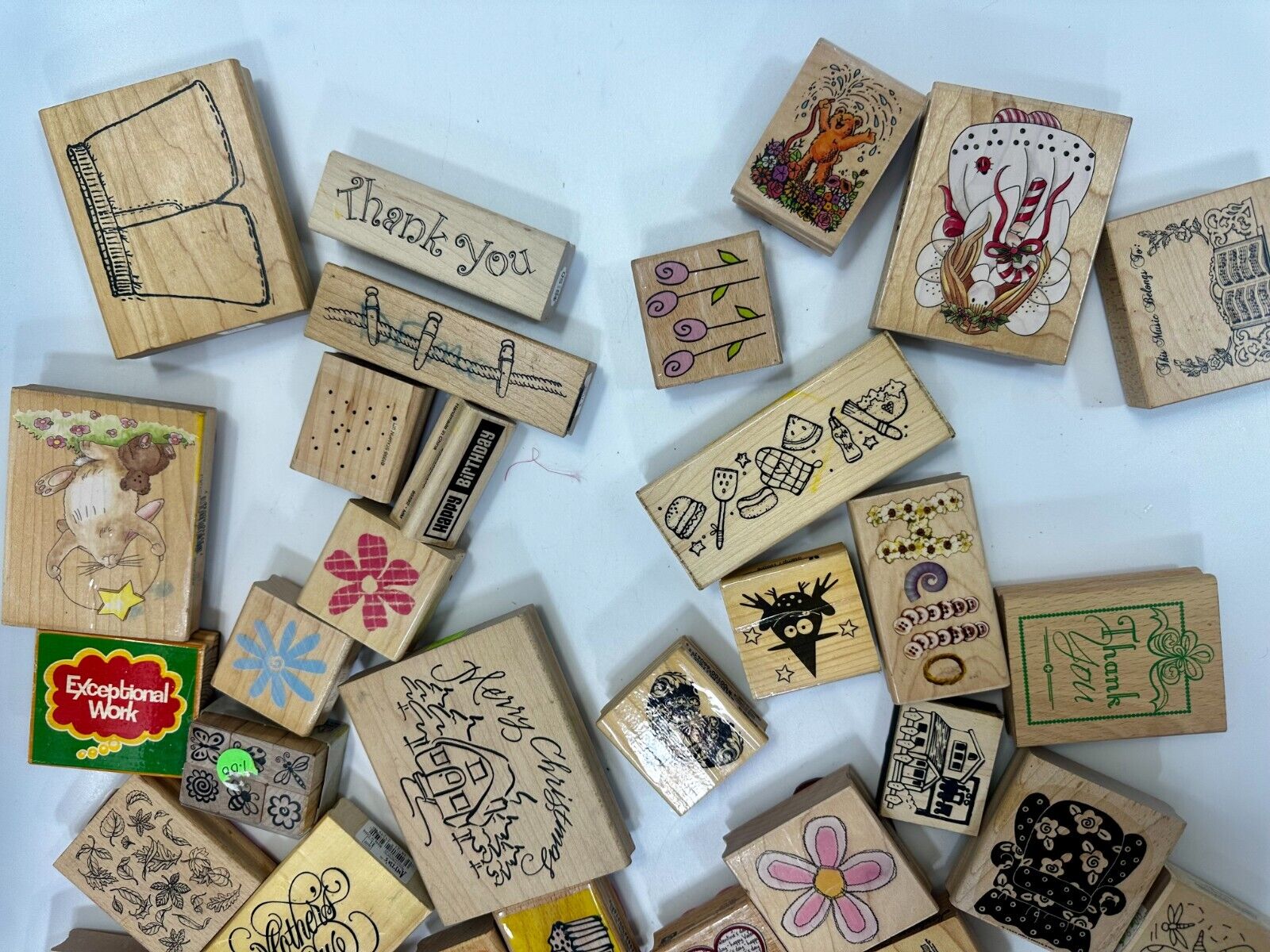6.5 Pounds of Rubber Stamps HUGE LOT - Mostly NEW! Scrapbook Teachers SCORE!