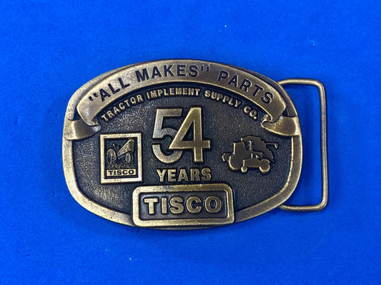 Vintage 1991 Tisco All makes Parts  - tractor supply farm  54 years belt buckle 