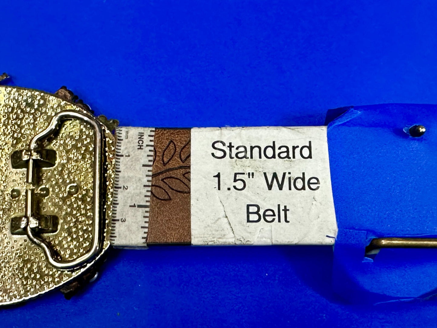 Victorian Woman Painting Cameo Vintage W Belt Buckle - Missing Rhinestone's