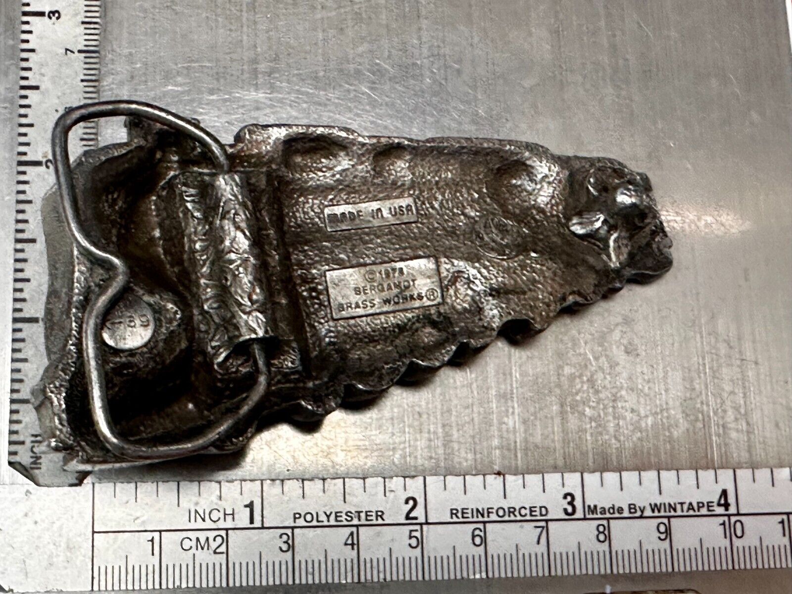 Train Locomotive Steam Engine RR RailRoad Vintage 1978 Bergamot Belt Buckle