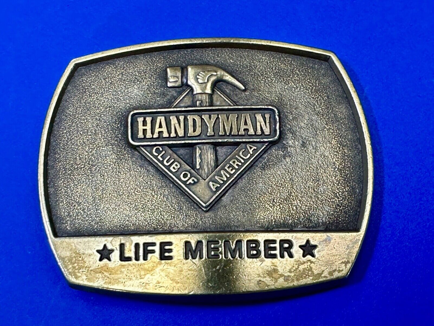 Vintage Handyman Club Of America Life Member Belt Buckle 1996