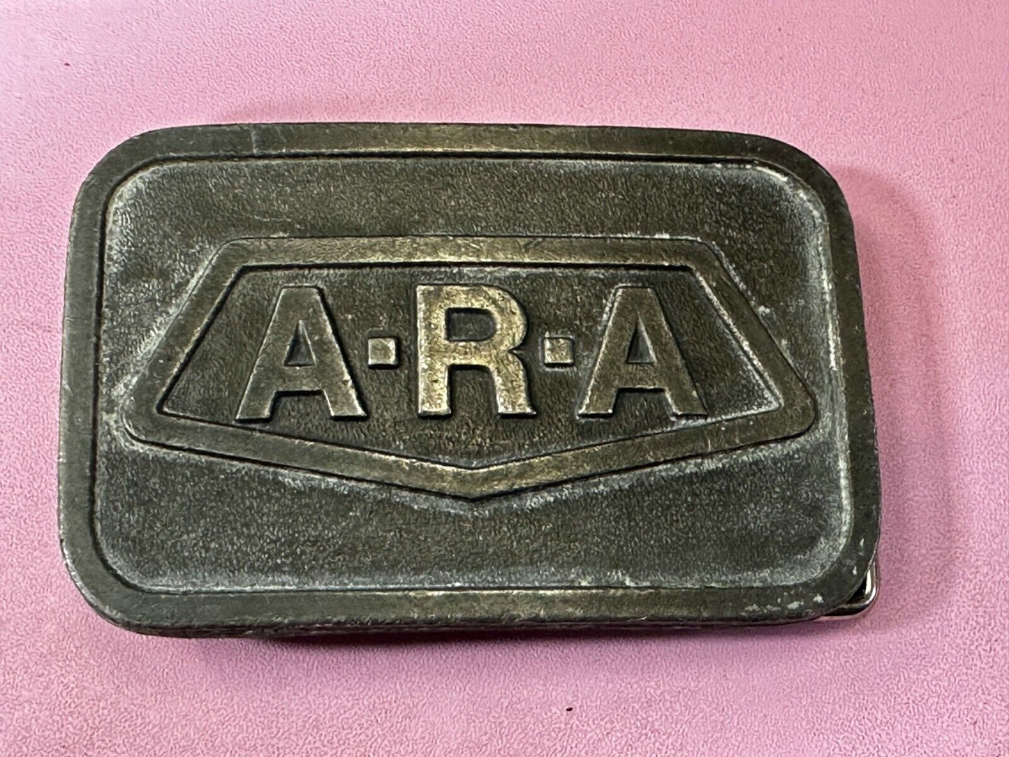 A.R.A Company Logo ARA Commemorative Silver Tone Belt Buckle by Hitline