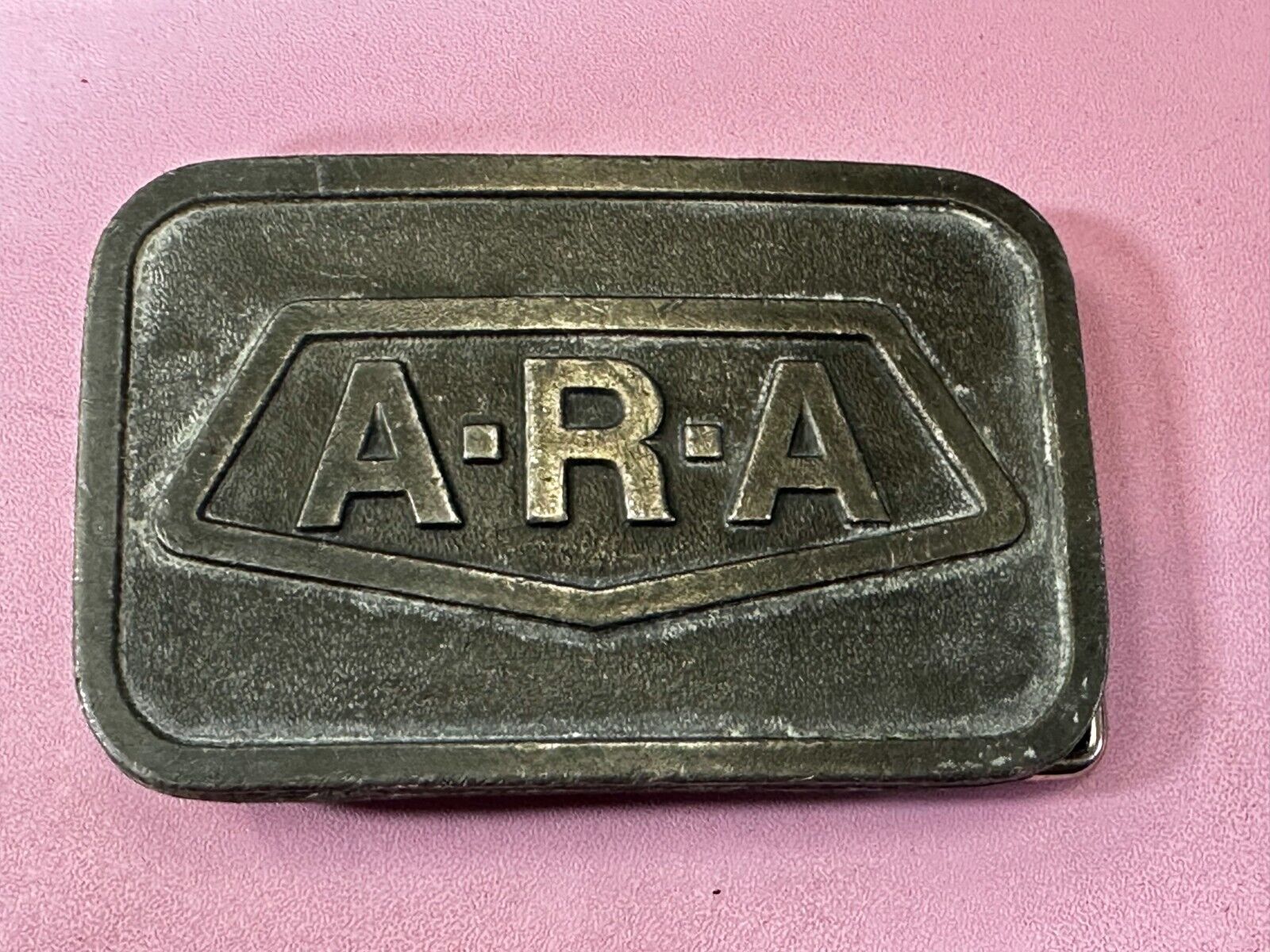 A.R.A Company Logo ARA Commemorative Silver Tone Belt Buckle by Hitline
