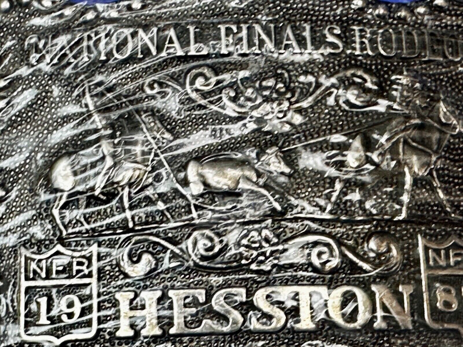 1987 National Finals Rodeo NFR Cowboy Western NOS Belt Buckle in wrap