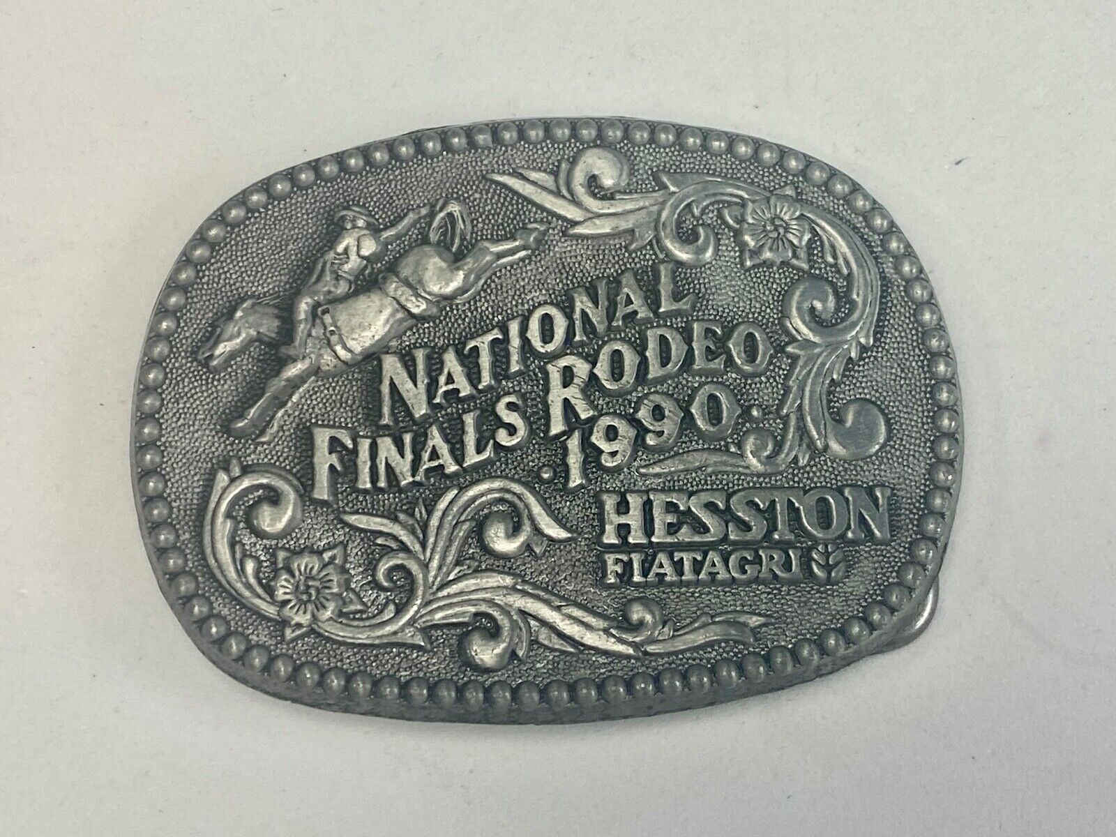 1990 NFR National Finals Rodeo Cowboy Youth size Belt Buckle Award Design Medals