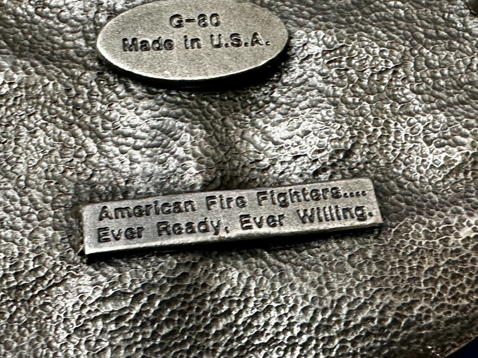 American Fire Fighters Ever Ready Ever Willing Vintage 1988 Siskiyou Belt Buckle