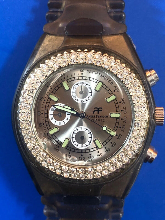 Andre Francois Quartz Ladies Rhinestone Watch - new battery, working well 