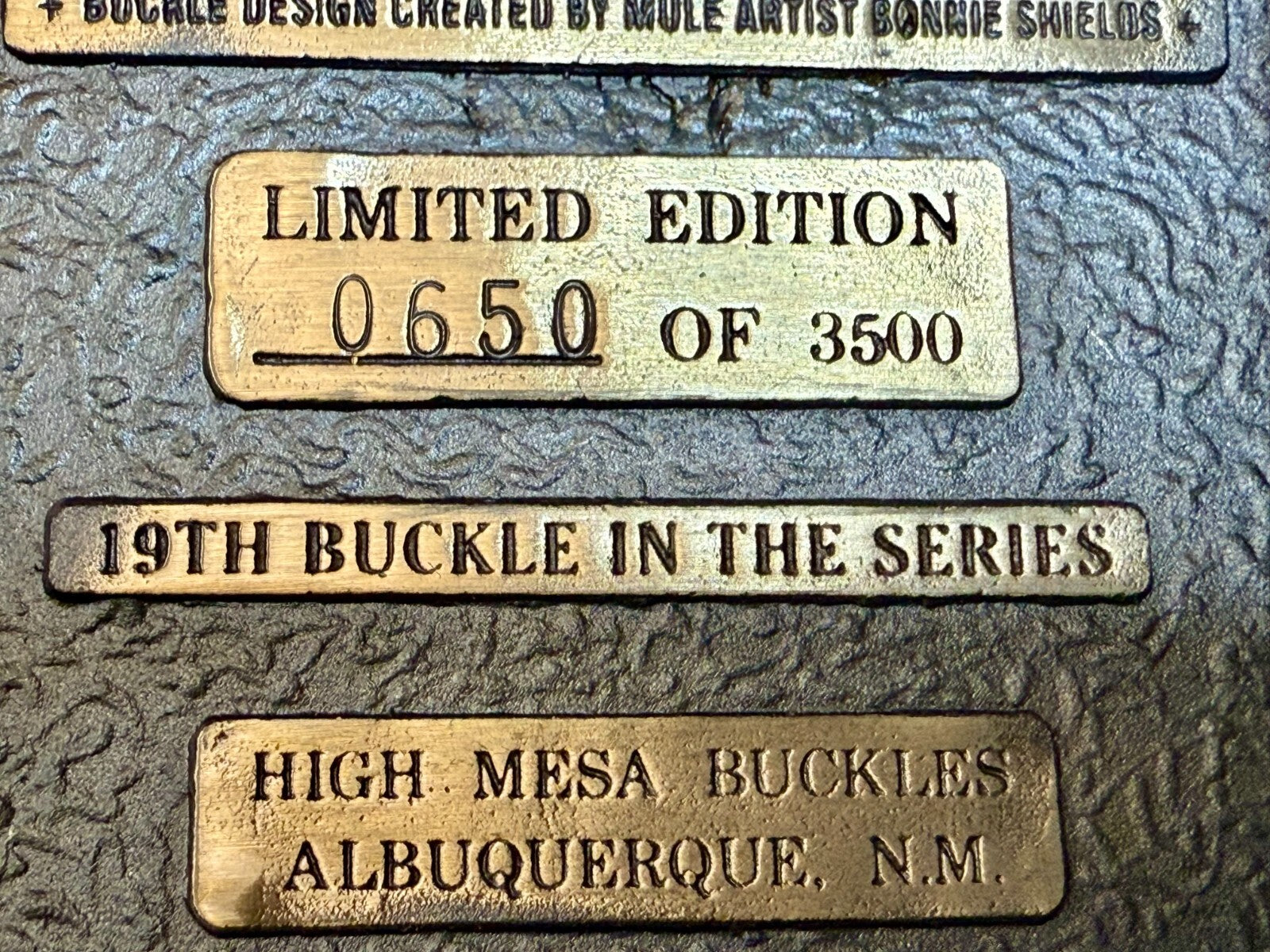 Bishop California Mule Days Memorial Day Weekend 1995 Commemorative Belt Buckle