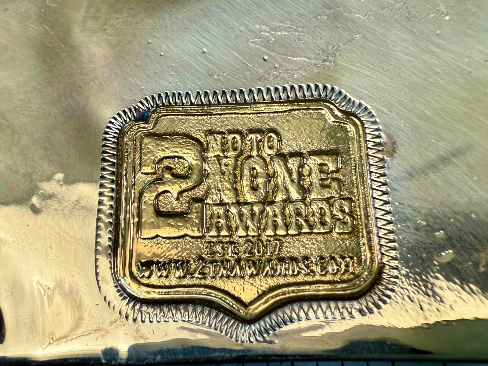 2022 Budweiser Toads Shootout TID 2ND to None NASCAR Trophy Belt Buckle